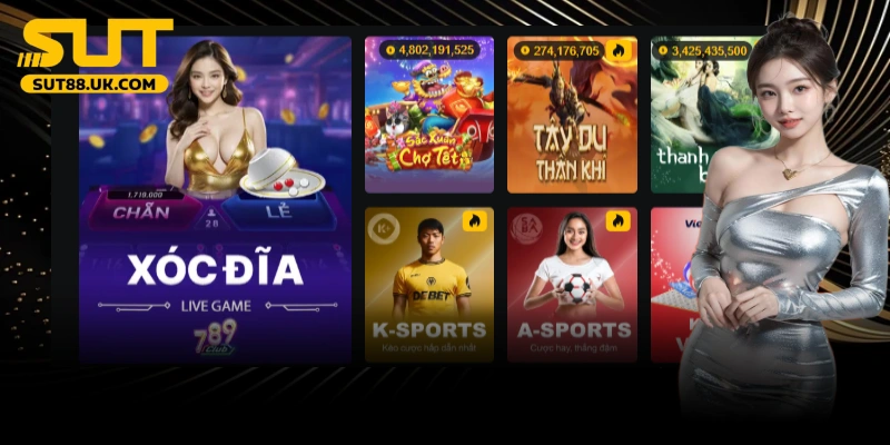 Kho game siêu phẩm cùng vô số ưu đãi hậu hĩnh cho người chơi SUT88